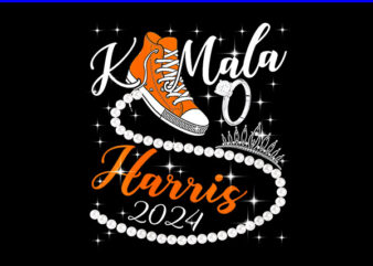 Chucks And Pearls 2024 PNG, Kamala Harris Sneakers PNG