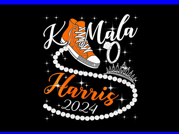 Chucks and pearls 2024 png, kamala harris sneakers png t shirt vector file