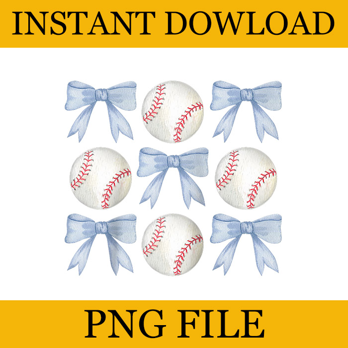 Baseballs and Bows Coquette PNG, Basketball and Bows Coquette PNG, Basketball Mom Game Day PNG, Blue Bows and Baseballs Raglan Baseball PNG,