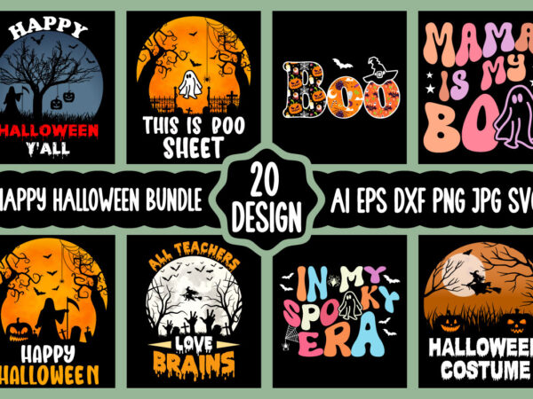 Halloween shirt design bundle