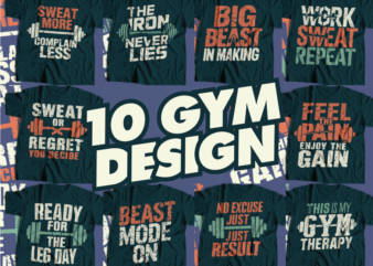 gym t-shirt design bundle trendy 2024 design