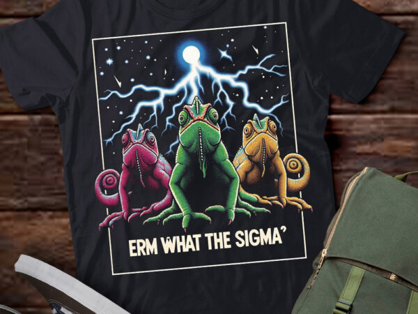 Lt-p2.1 funny erm the sigma ironic meme quote chameleon t shirt vector graphic