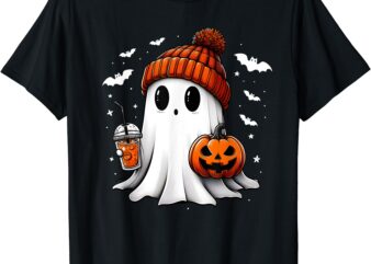 cute halloween ghost drink pumpkin T-Shirt