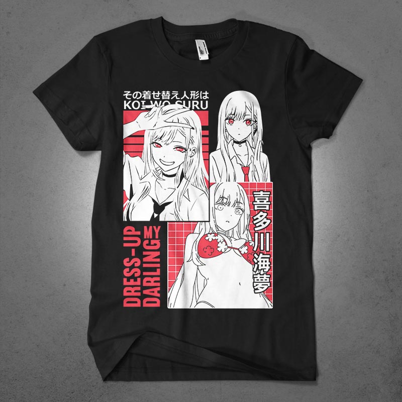 Populer anime lover part 30 tshirt design bundle illustration