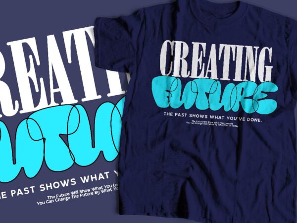 Creating future typography apparel vector