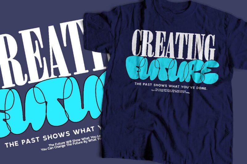 creating future typography apparel vector