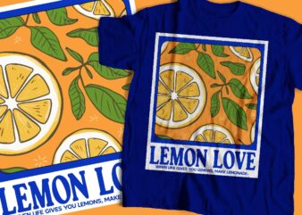 lemon lovetypography t-shirt apparel design