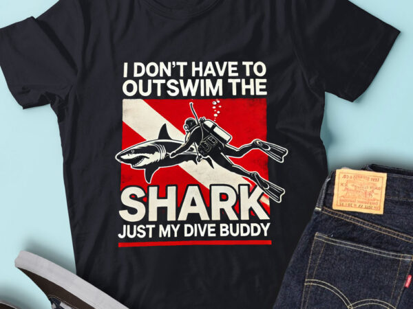 M338 funny scuba diving shark diving buddy men women t shirt designs for sale