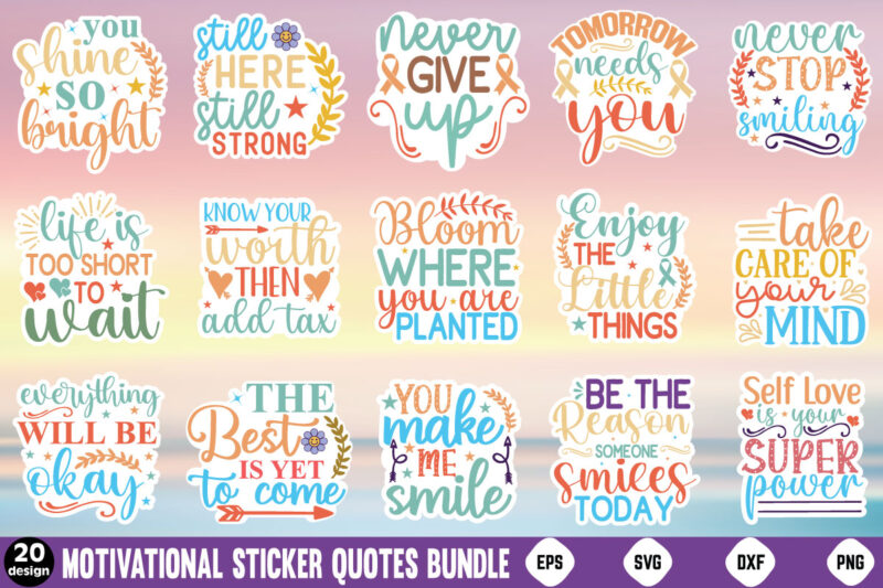 Motivational Sticker Bundle,Inspirational Sticker Faith Inspirational Bible Blessed Christian Cut Files God Words Svg Design Cutting File Cr