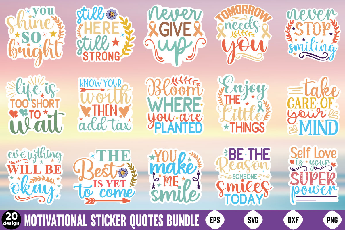 Motivational Sticker Bundle,Inspirational Sticker Faith Inspirational ...