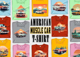 American Muscle Car T-shirt 100 Sublimation Mega Bundle