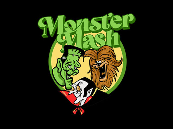 Monster mash t shirt designs for sale