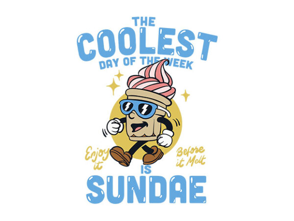 Sundae t shirt template vector