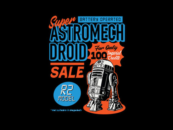 Astromech droid t shirt vector