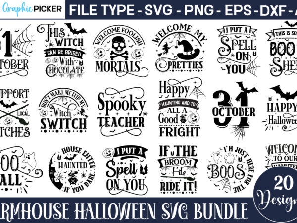 Farmhouse halloween svg bundle, halloween svg, halloween svg bundle, farmhouse halloween svg, farmhouse halloween svg bundle, old farmhouse t shirt graphic design