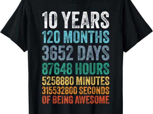 10 year old bday decorations son boy 10yr 10th birthday t-shirt