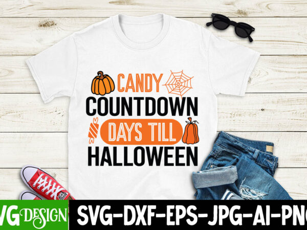 Candy countdown days till halloween t-shirt design, candy countdown days till halloween svg , halloween,halloween svg,halloween svg bundle