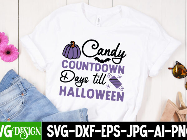 Candy countdown days till halloween t-shirt design, candy countdown days till halloween svg , halloween,halloween svg,halloween svg bundle