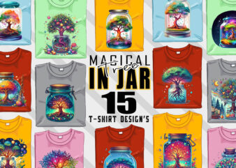 Abstract Colourful Terrarium t-shirt design bundle with 20 png & jpeg designs – download instantly Retro Vintage T-shirt