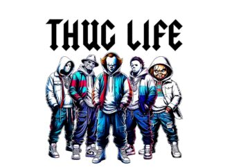 Thug Life Horror Move Friend Halloween PNG, Thug Life Halloween PNG t shirt designs for sale