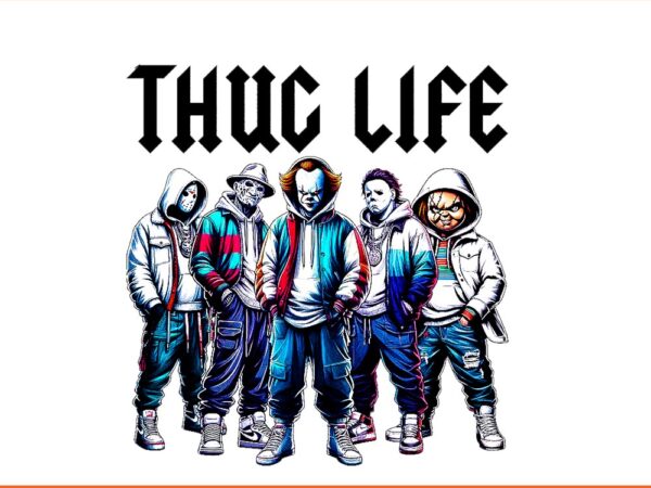 Thug life horror move friend halloween png, thug life halloween png t shirt designs for sale