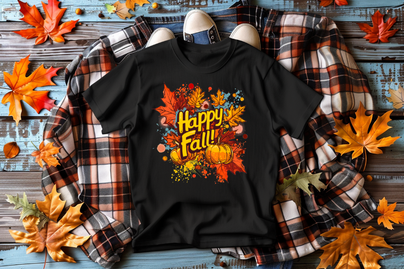 Retro Style Fall Word Bubble Art Bundle, Fall T-Shirt Design