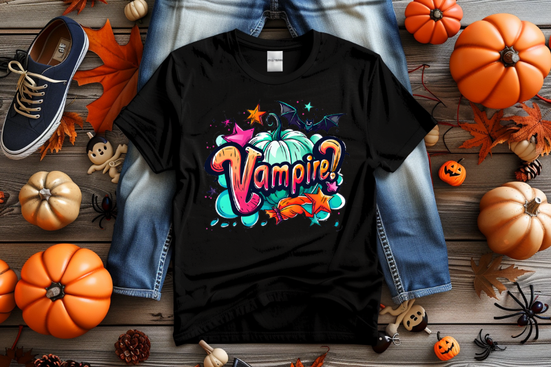 Retro Style Halloween Word Bubble Bundle, Halloween T-Shirt Designs