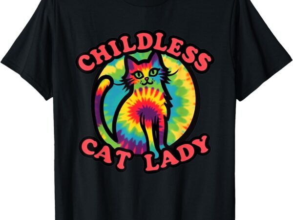 2024 childless cat lady design ladies is voting kamala elect t-shirt