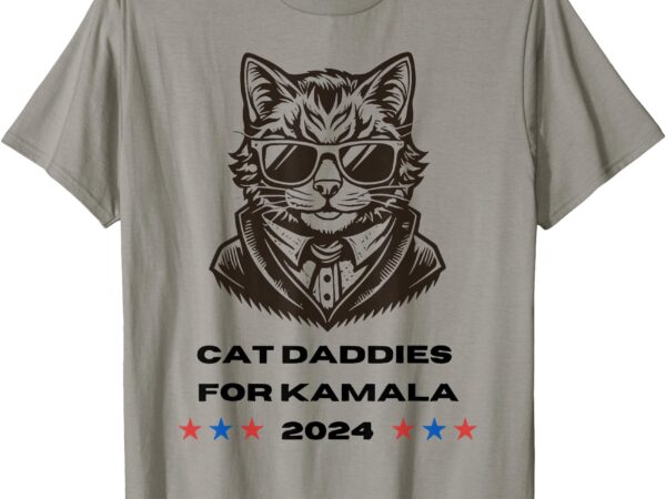 2024 t-shirt cat daddies for kamala funny cat dad vote election 2024