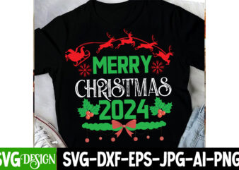 Merry Christmas 2024 T-Shirt Design, Merry Christmas 2024 SVG Design , Christmas T-Shirt Design, Christmas T-Shirt Design bundle, Christmas