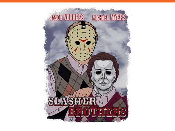 Jason vorhees michael myers slasher brothers png vector clipart