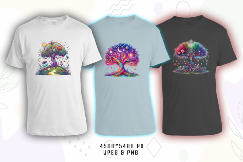 Retro Blooming Bonsai Tree t-shirt design bundle with 20 designs – download instantly Retro Vintage T-shirt