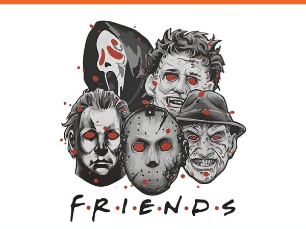 Horror movie characters friends halloween png graphic t shirt