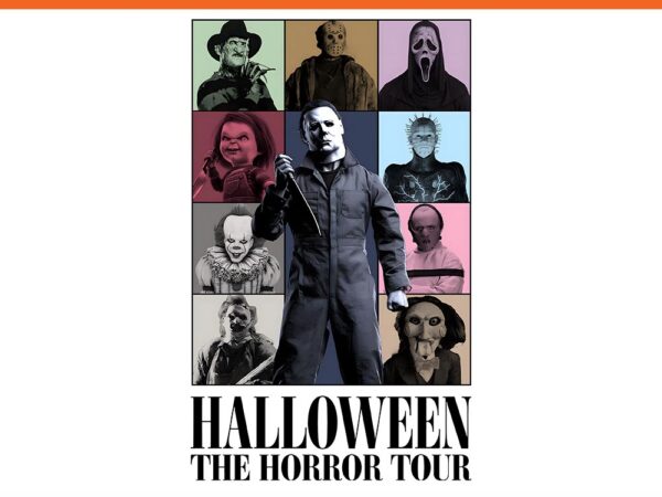 Halloween the horror tour png graphic t shirt