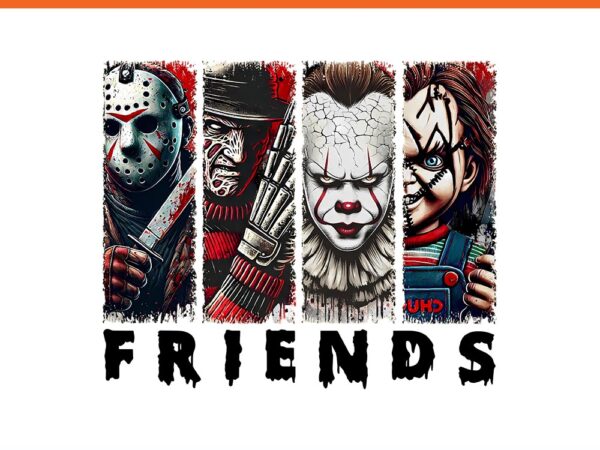 Killers friends horror characters scary movie png t shirt vector art