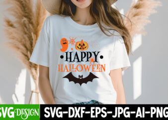 Happy Halloween T-Shirt Design, Happy Halloween SVG Cut File, Halloween SVG Bundle,Halloween Quotes. Halloween,Halloween svg,Halloween SVG