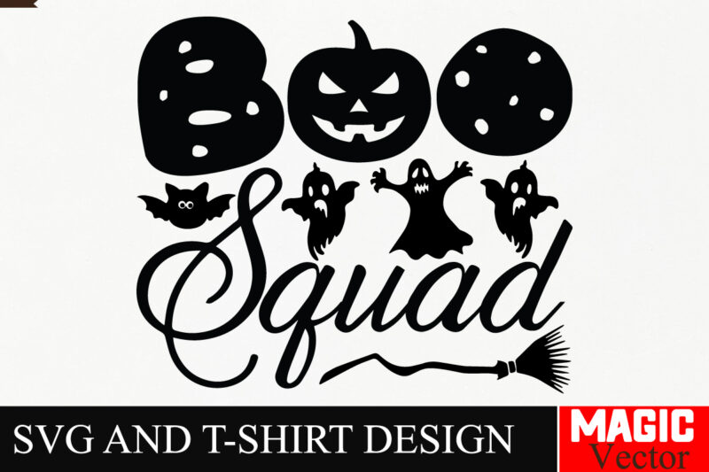 Boo Squad SVG Cut File,Boo Squad,Halloween welcome svg, spooky svg, ghost svg, Halloween svg bundle, Halloween clipart, funny halloween svg,