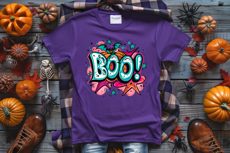 Retro Style Halloween Word Bubble Bundle, Halloween T-Shirt Designs