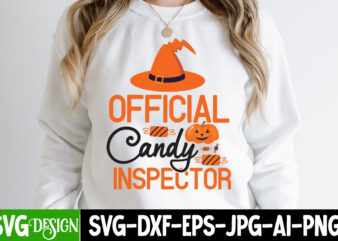 Official Candy Inspector t-Shirt Design,Official Candy Inspector Vector t-Shirt Design, Halloween T-Shirt Design, Halloween T-Shirt Design B