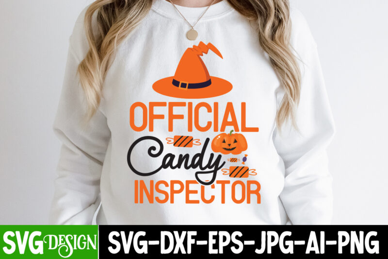 Official Candy Inspector t-Shirt Design,Official Candy Inspector Vector t-Shirt Design, Halloween T-Shirt Design, Halloween T-Shirt Design B