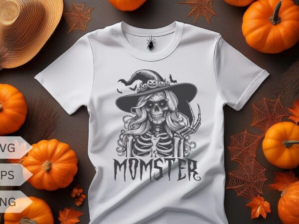 Funny momster monsters halloween mom life spooky mama t-shirt design vector, mom, halloween, mama, spooky, funny, momster, monsters, life,