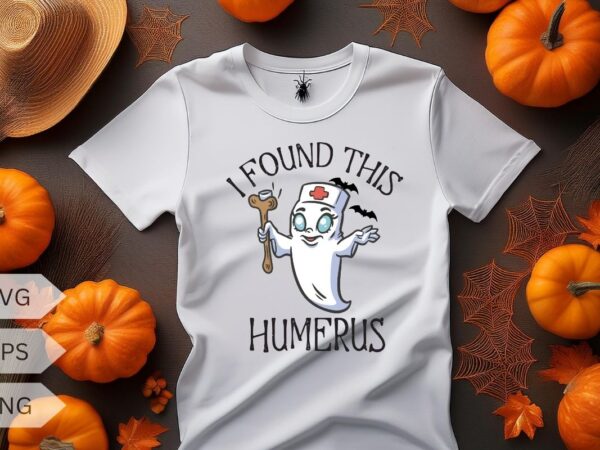 I found this humerus funny ghost nurse halloween t-shirt design vector, halloween, funny, boo, sheet, ghost, retro, vintage, nurse, rn nurse