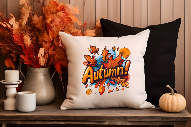 Retro Style Fall Word Bubble Art Bundle, Fall T-Shirt Design