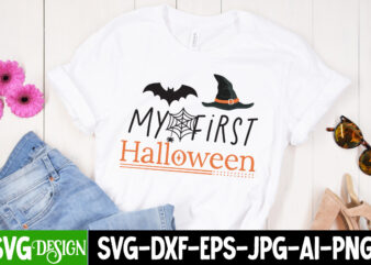 My First Halloween T-Shirt Design, My First Halloween SVG Design,Halloween,Halloween svg,Halloween SVG bundle,Halloween SVG Cut File