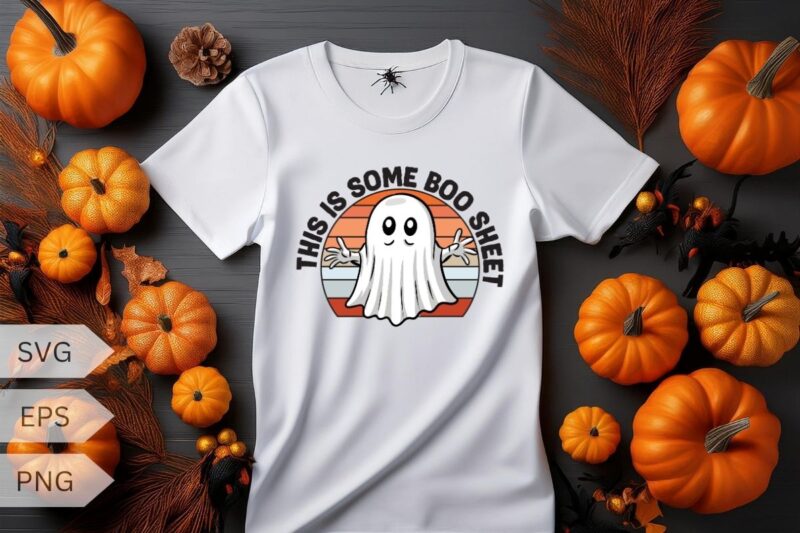 This Is Some Boo Sheet Ghost Retro Halloween Funny Halloween T-Shirt design vector, halloween, funny, boo, sheet, ghost, retro, vintage,