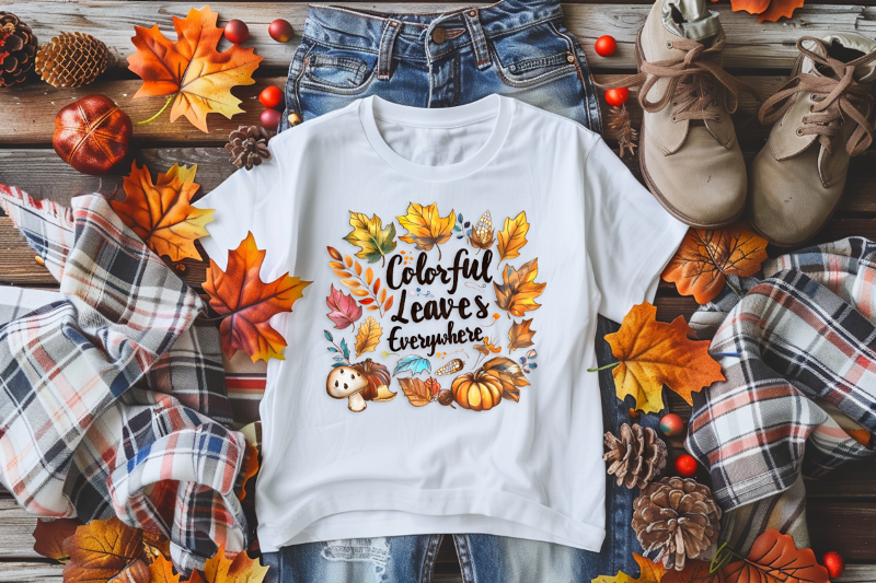 Fall Autumn Season Sublimation Bundle, Fall T-Shirt Design