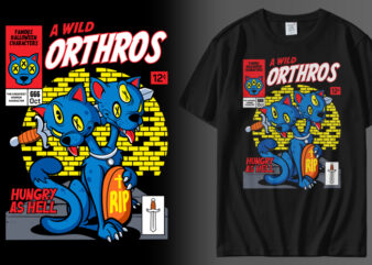 A wild Orthros t shirt vector