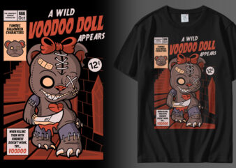 A wild Voodoo Doll t shirt vector