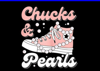 Chucks And Pearls PNG, Kamala Harris Sneakers PNG