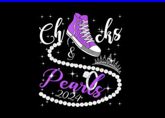 Chucks And Pearls 2024 PNG, Kamala Harris Sneakers PNG